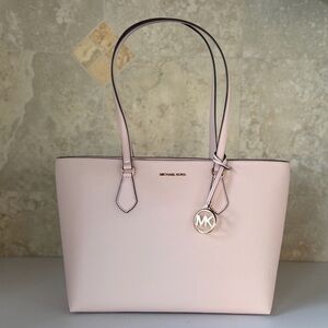 Michael Kors Sheila Large Multifunction Laptop Shoulder Tote Bag Pink